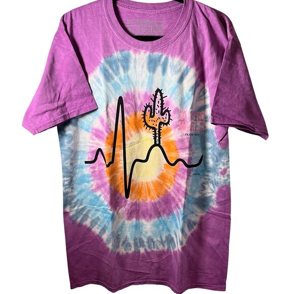 •NEW• Travis Scott Cactus Pulse Feeling Alive! Tie-Dye Shirt (93665-348) Men L - Picture 1 of 9